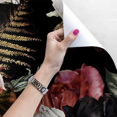 Fotobehang Een rustige avond in de rozentuin