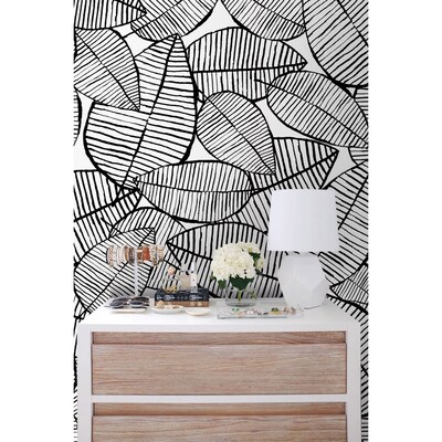 Fotobehang Zwarte bladeren