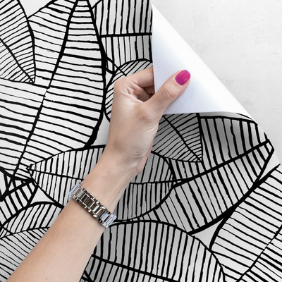 Fotobehang Zwarte bladeren