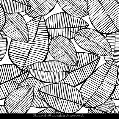 Fotobehang Zwarte bladeren