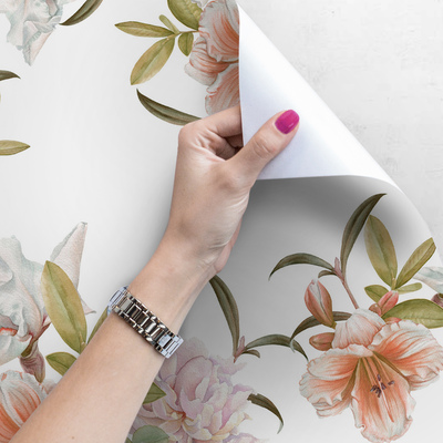 Fotobehang Lentebloemen op de twijgen