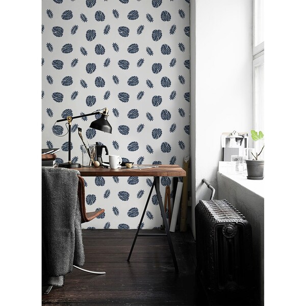 Fotobehang Miniatuur Monstera-bladeren