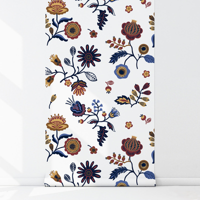 Fotobehang Weide vol bloemen