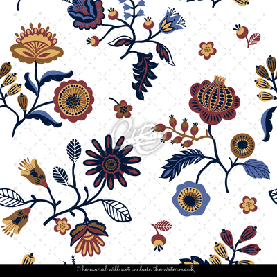 Fotobehang Weide vol bloemen