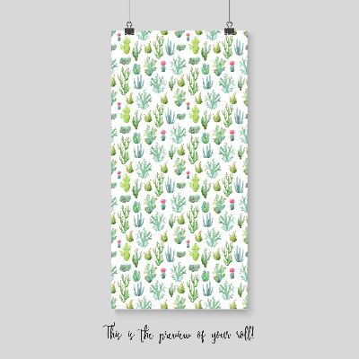 Fotobehang Kleine cactussen op een witte achtergrond