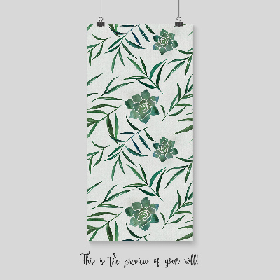 Fotobehang Charmante vetplanten in bladeren