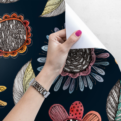 Fotobehang Floristische weide