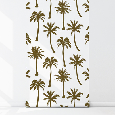 Fotobehang In de gouden schaduw van palmbomen