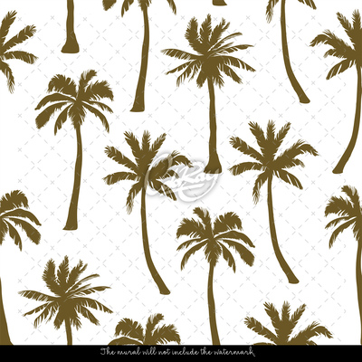 Fotobehang In de gouden schaduw van palmbomen