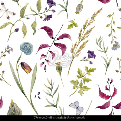 Fotobehang Bloemige rust