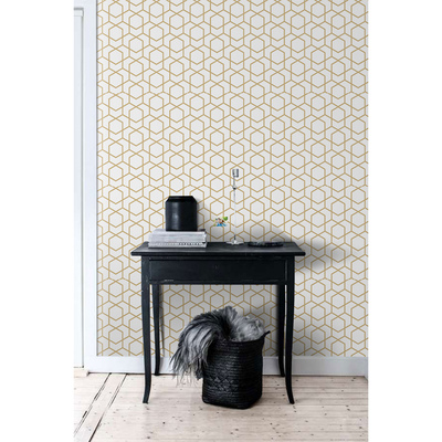 Fotobehang Gouden vierkanten