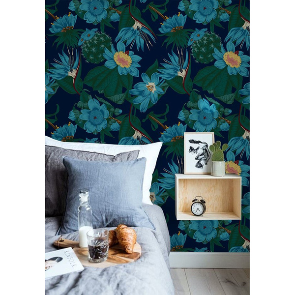 Fotobehang Turquoise Oceaan van Bloemen