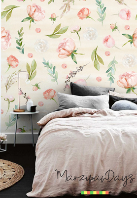 Fotobehang Perzikrozen