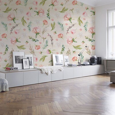 Fotobehang Perzikrozen