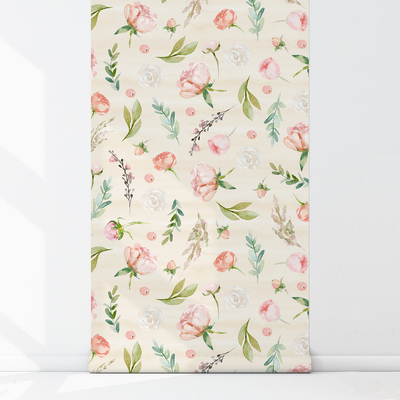 Fotobehang Perzikrozen