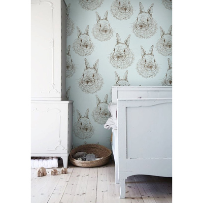 Fotobehang Het gaat niet om het vangen van het konijn