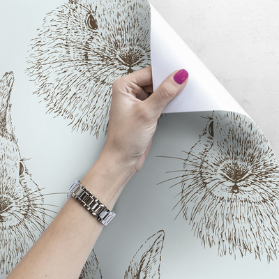 Fotobehang Het gaat niet om het vangen van het konijn