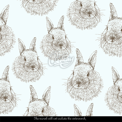 Fotobehang Het gaat niet om het vangen van het konijn