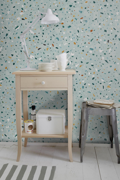 Fotobehang Lichtgroen Terrazzo