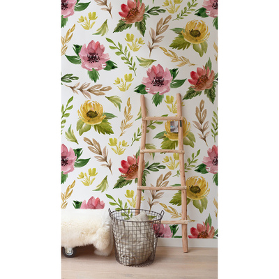 Fotobehang Wilde Bloemenheuvel