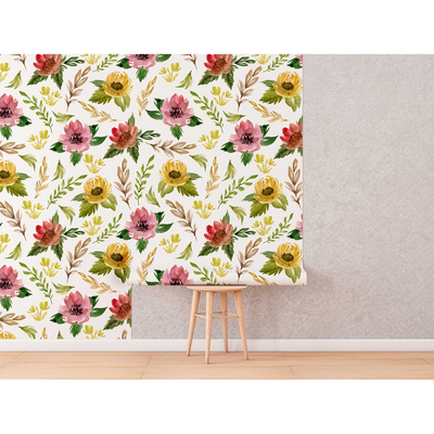 Fotobehang Wilde Bloemenheuvel