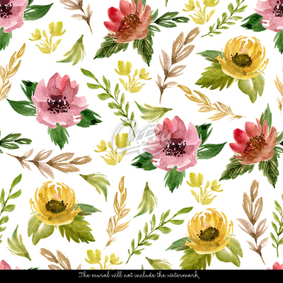 Fotobehang Wilde Bloemenheuvel