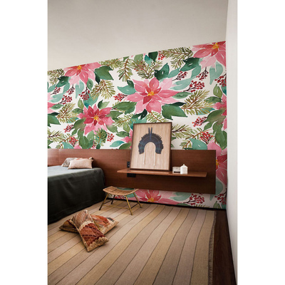 Fotobehang Bloemen geschilderd met een penseel