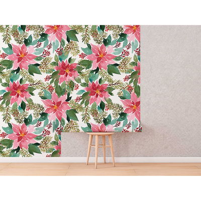 Fotobehang Bloemen geschilderd met een penseel