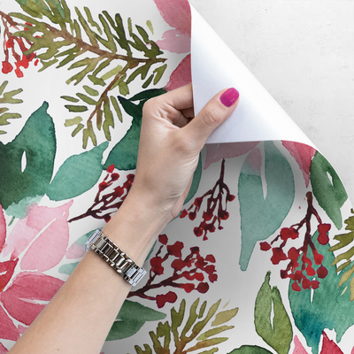 Fotobehang Bloemen geschilderd met een penseel