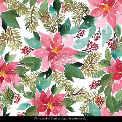 Fotobehang Bloemen geschilderd met een penseel