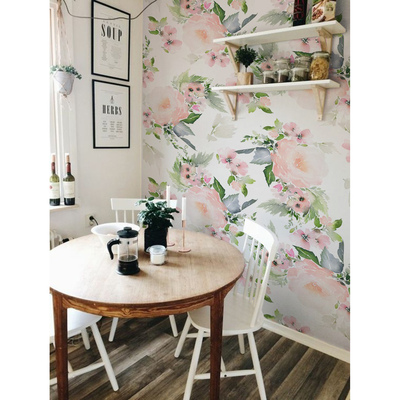 Fotobehang Een bloemrijk moment van rust