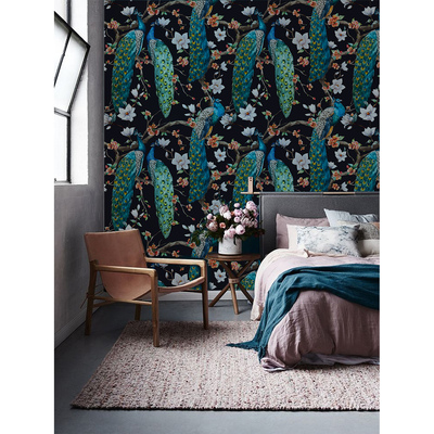 Fotobehang Prachtige pauwen op de takken