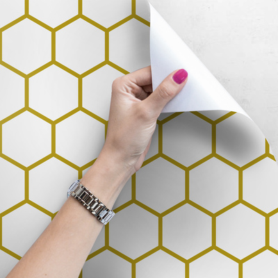 Fotobehang Gouden honingraten