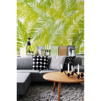 Fotobehang Celadon palmbladeren