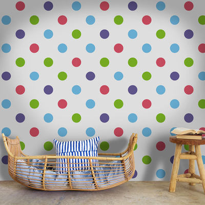 Fotobehang Veelkleurige stippen