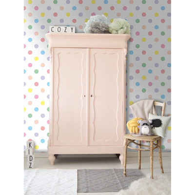 Fotobehang Pastelkleurige stippen