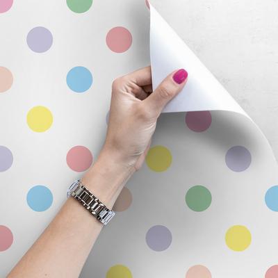 Fotobehang Pastelkleurige stippen