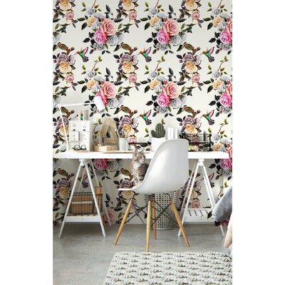 Fotobehang Magische kolibries in de tuin