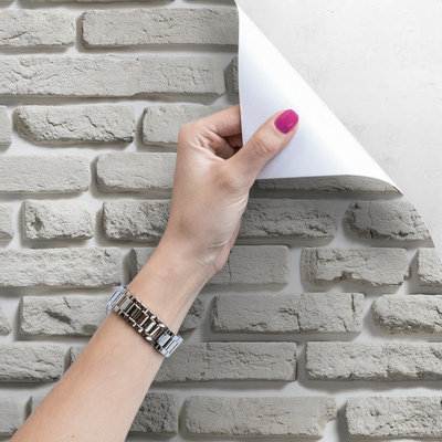 Fotobehang Muur in grijstinten