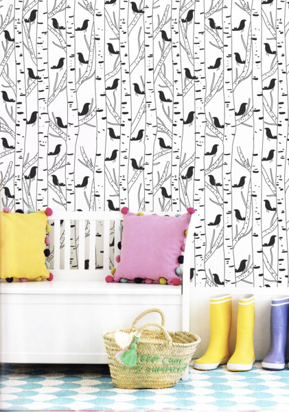 Fotobehang Berkenbos