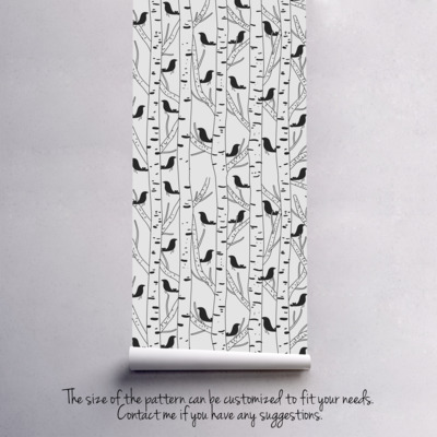 Fotobehang Berkenbos