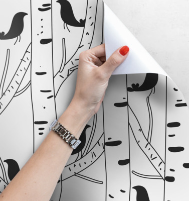 Fotobehang Berkenbos