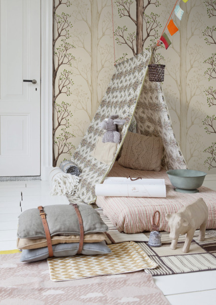 Fotobehang Hoge bomen