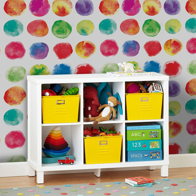 Fotobehang Regenboog aquarelvlekken