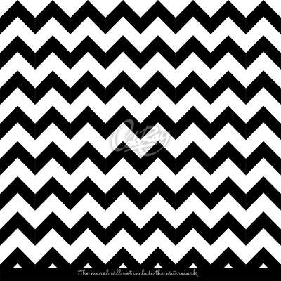 Fotobehang Zwart-witte zigzaglijnen