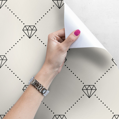 Fotobehang Zwarte Diamant Schetsen