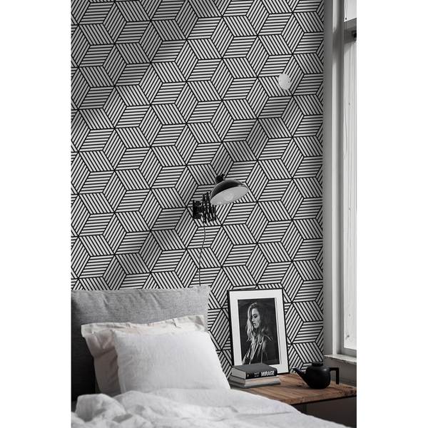 Fotobehang Designer Squares in Zwart