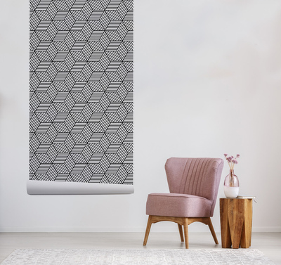 Fotobehang Designer Squares in Zwart