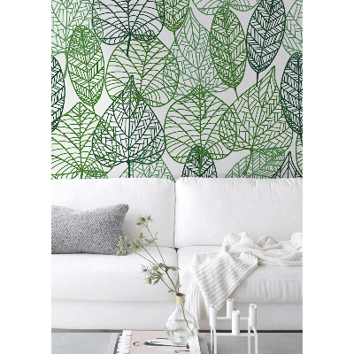 Fotobehang Lijnen, lijnen, bladeren overal