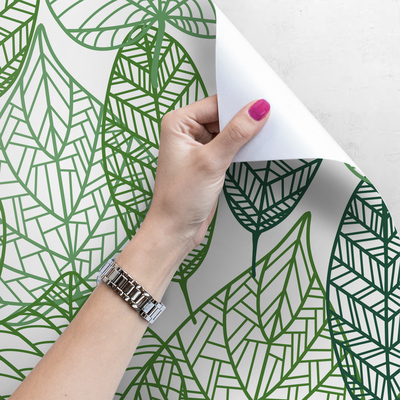 Fotobehang Lijnen, lijnen, bladeren overal